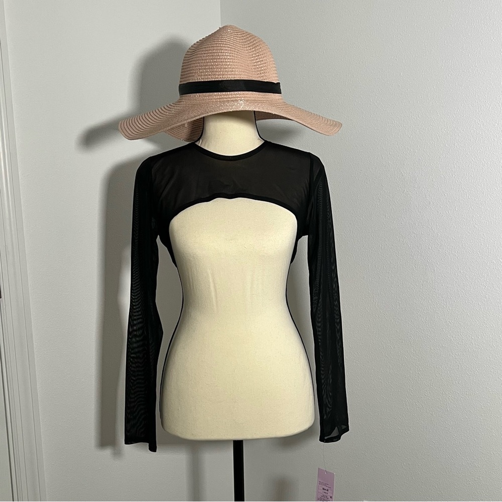 Wild Fable Black Mesh Swim Coverup